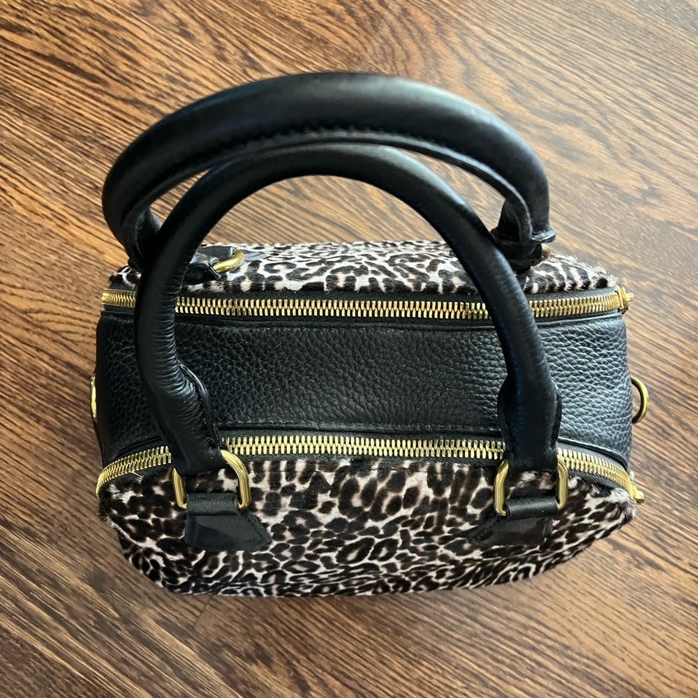 NWOT J.Crew Biennial Satchel Calf Hair Bag - Picture 4 of 9